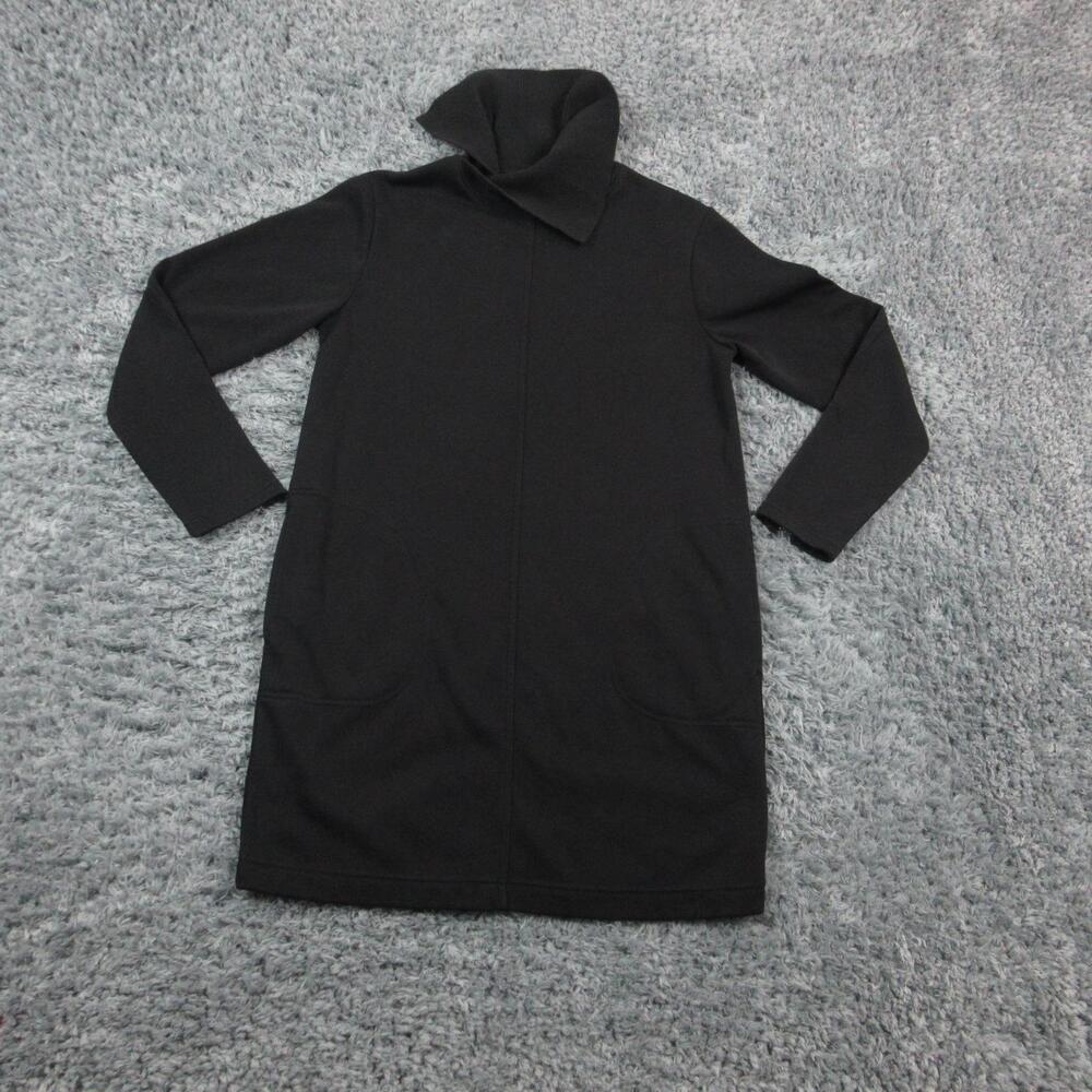 Athleta Sweater Dress Womens Small Funnel Neck Long Sleeve Zip Cuffs Pockets